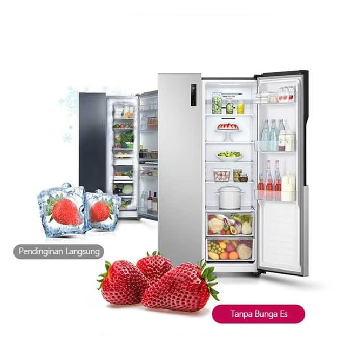 LG Kulkas Side by Side Smart Inverter Total No Frost 509 L - GCFB507PGAM